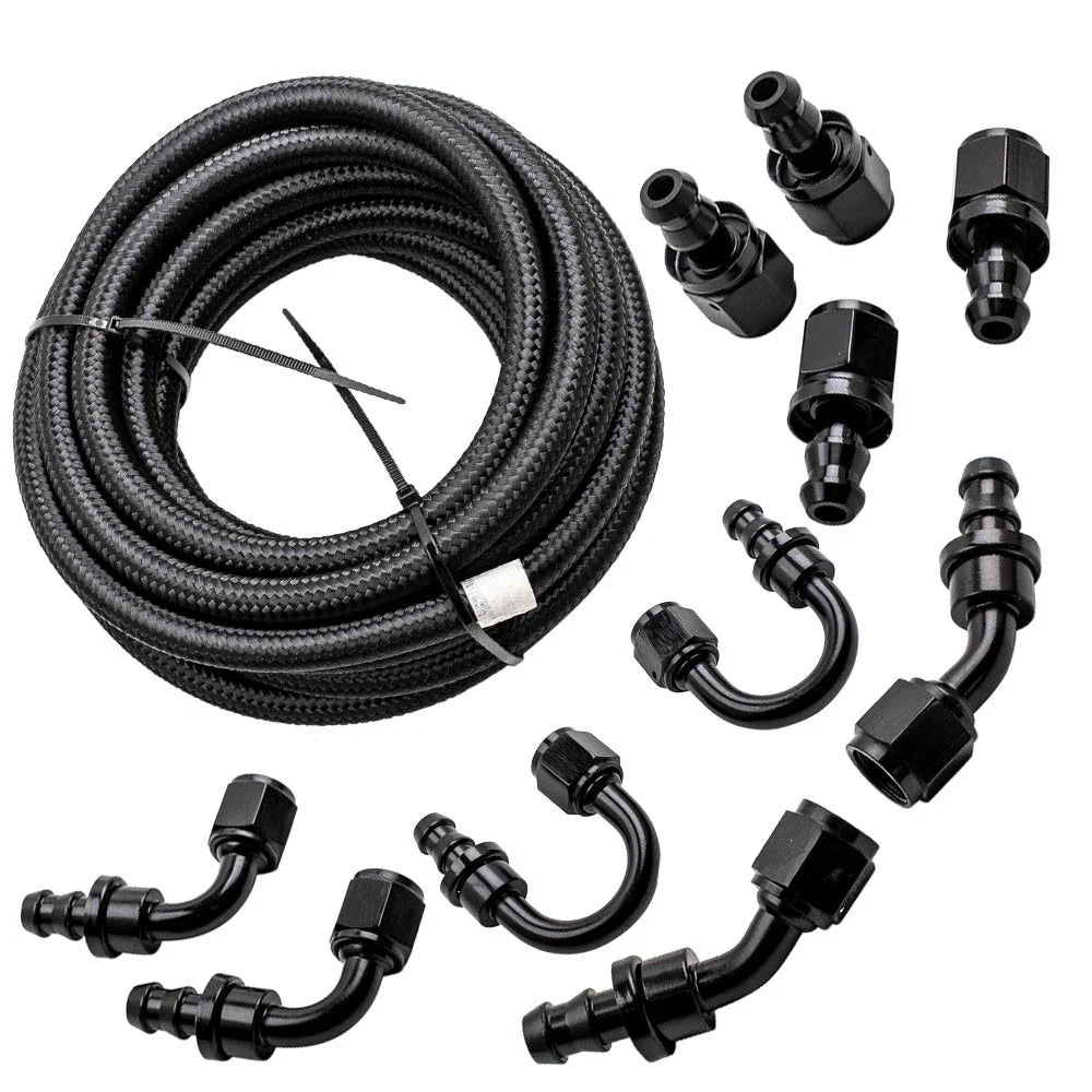 20FT 6AN Fuel Hose Line Kit for Universal Applications (500PSI)