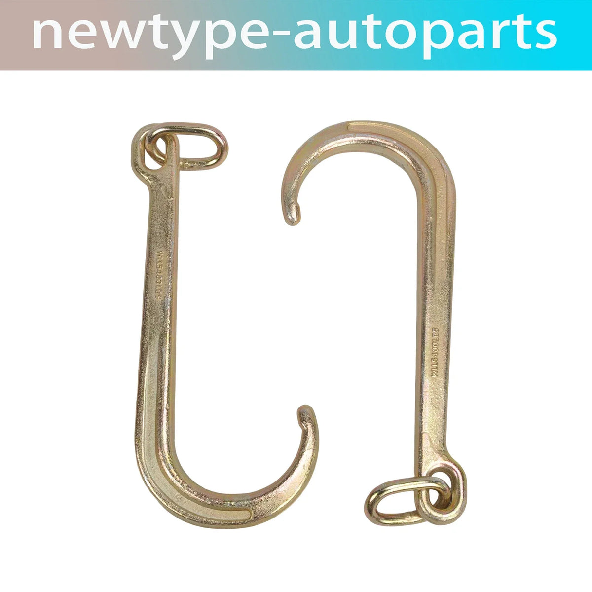2X 15" J Hook Grade G70 Tow Axle Strap Clevis 5400 LBS for Wrecker