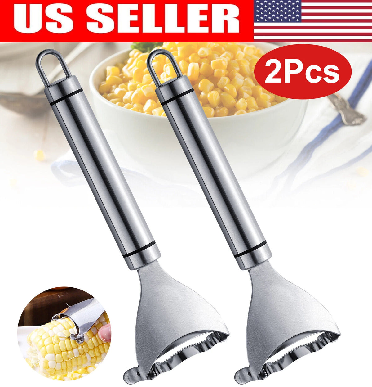 2X Corn Cob Peeler for Kitchen Tool