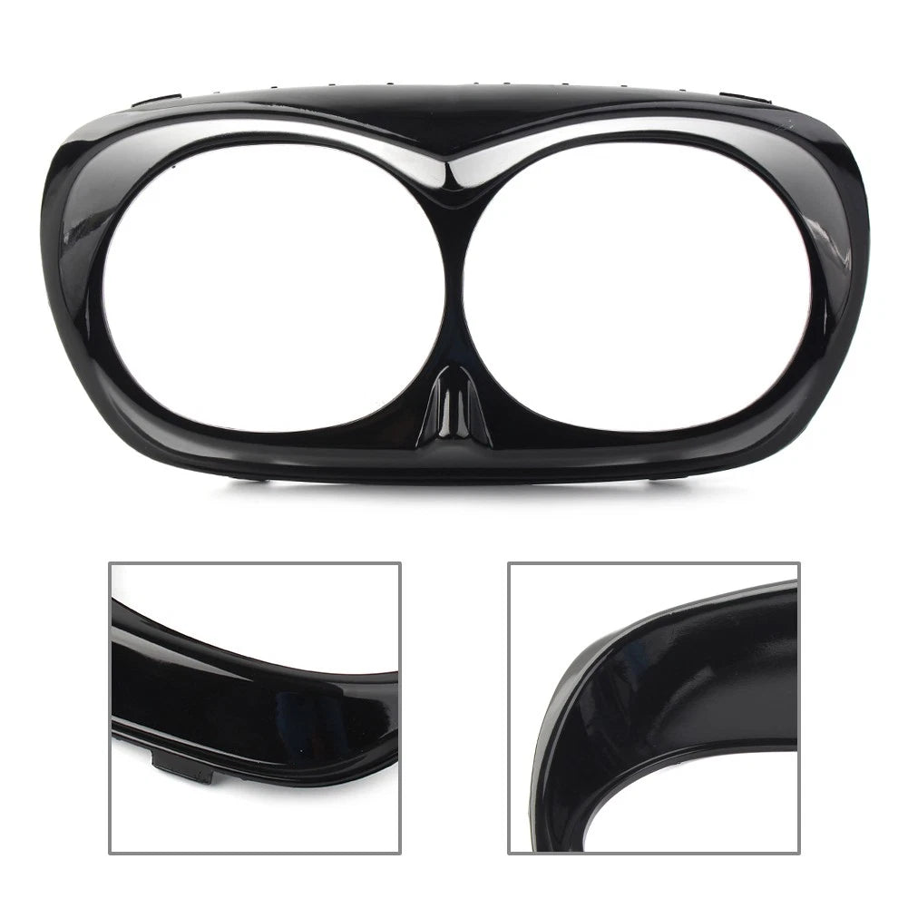 Dual Headlight Fairing Bezel Trim Cover for Harley Road Glide (1998–2013)