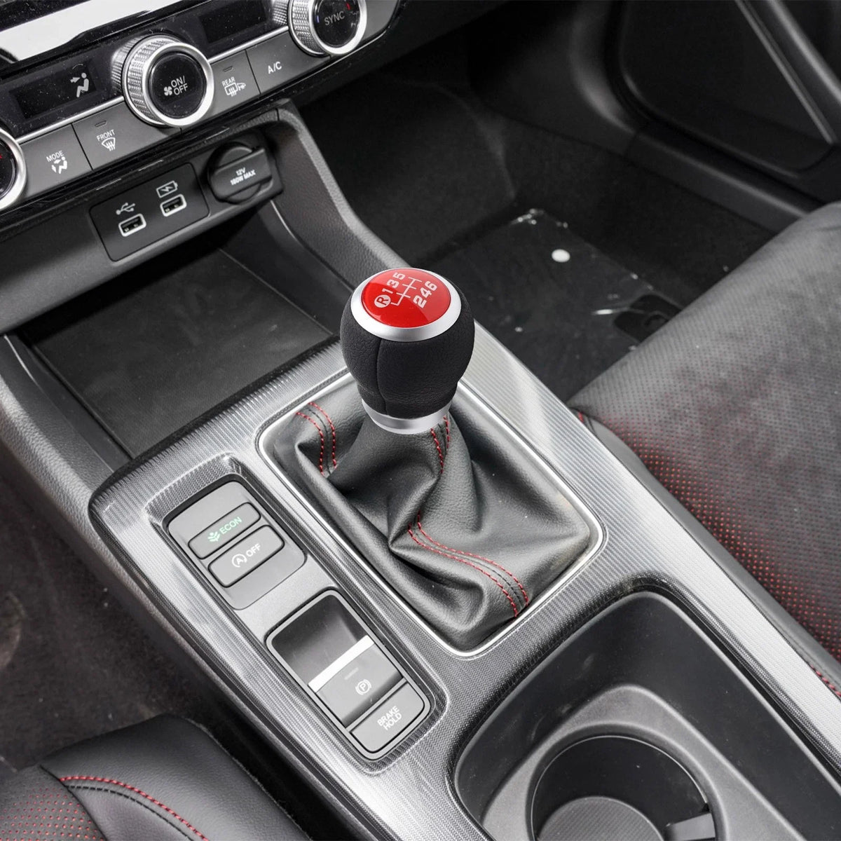 1X 6-Speed Manual Gear Shift Knob Red for BRZ 86 FR-S (2013–2020)