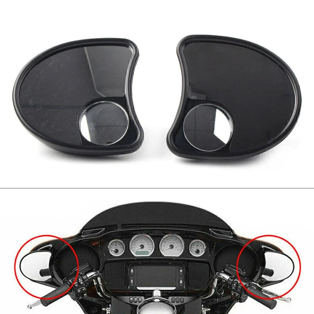 Rear Wide Angle Blind Spot Side Mirror Fairing Mount for Harley Touring Electra Glide (2014–2023)