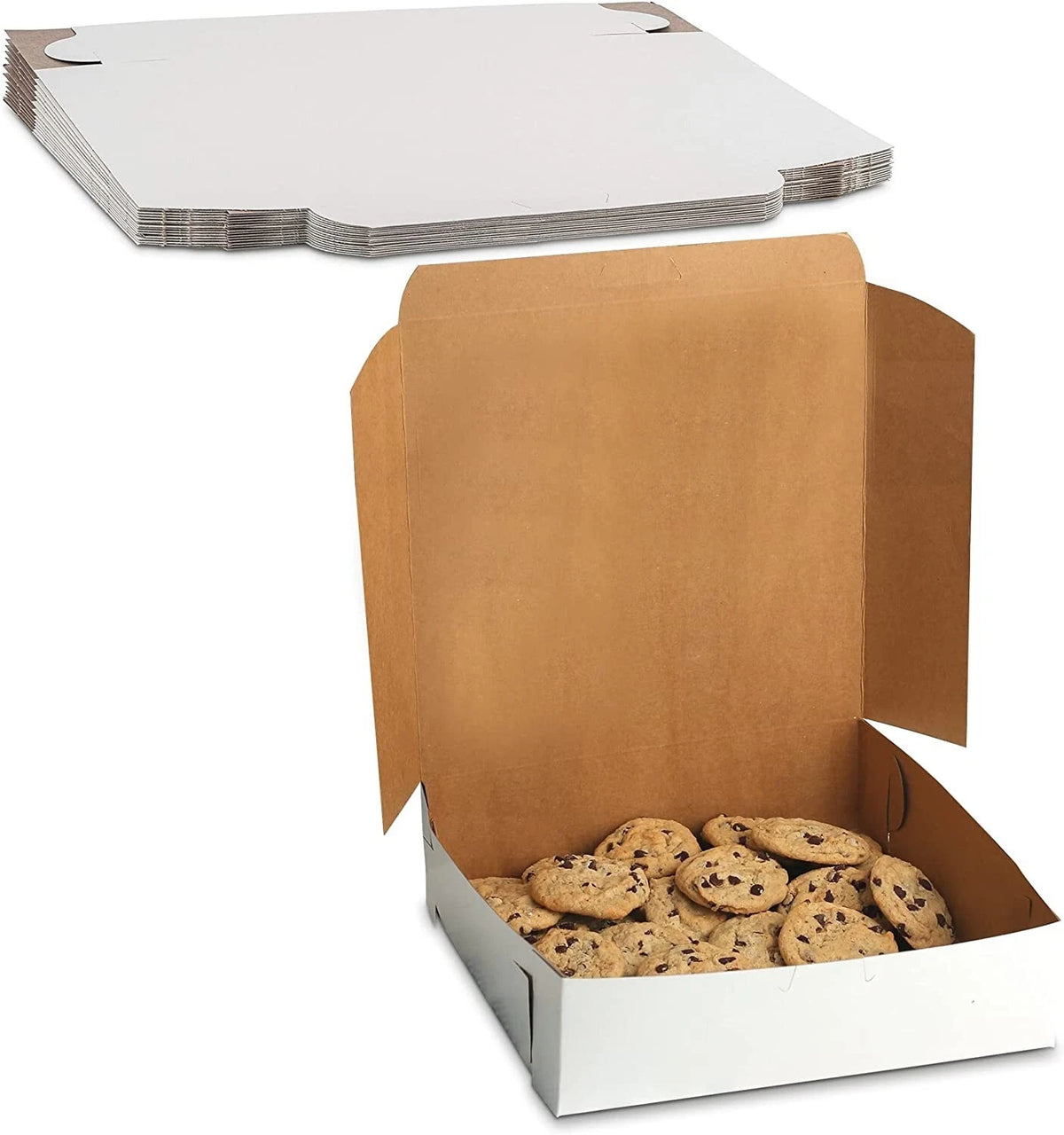 Pack of 15 Bakery Boxes for Cookies - 9" x 9" x 2.5"