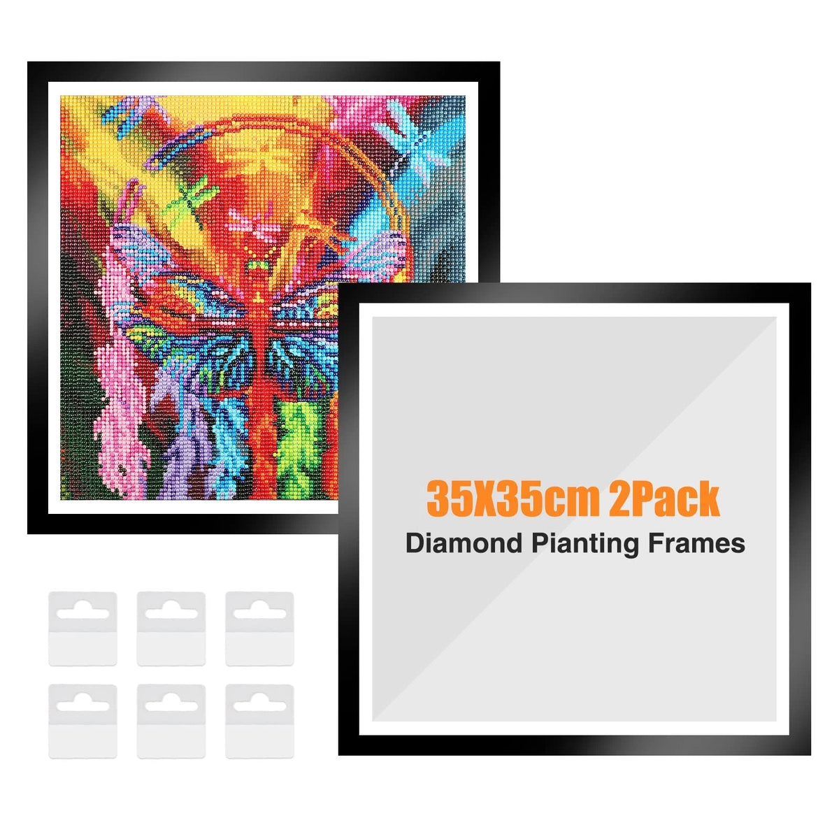 2X Diamond Painting Frames for 13.7x13.7in Black