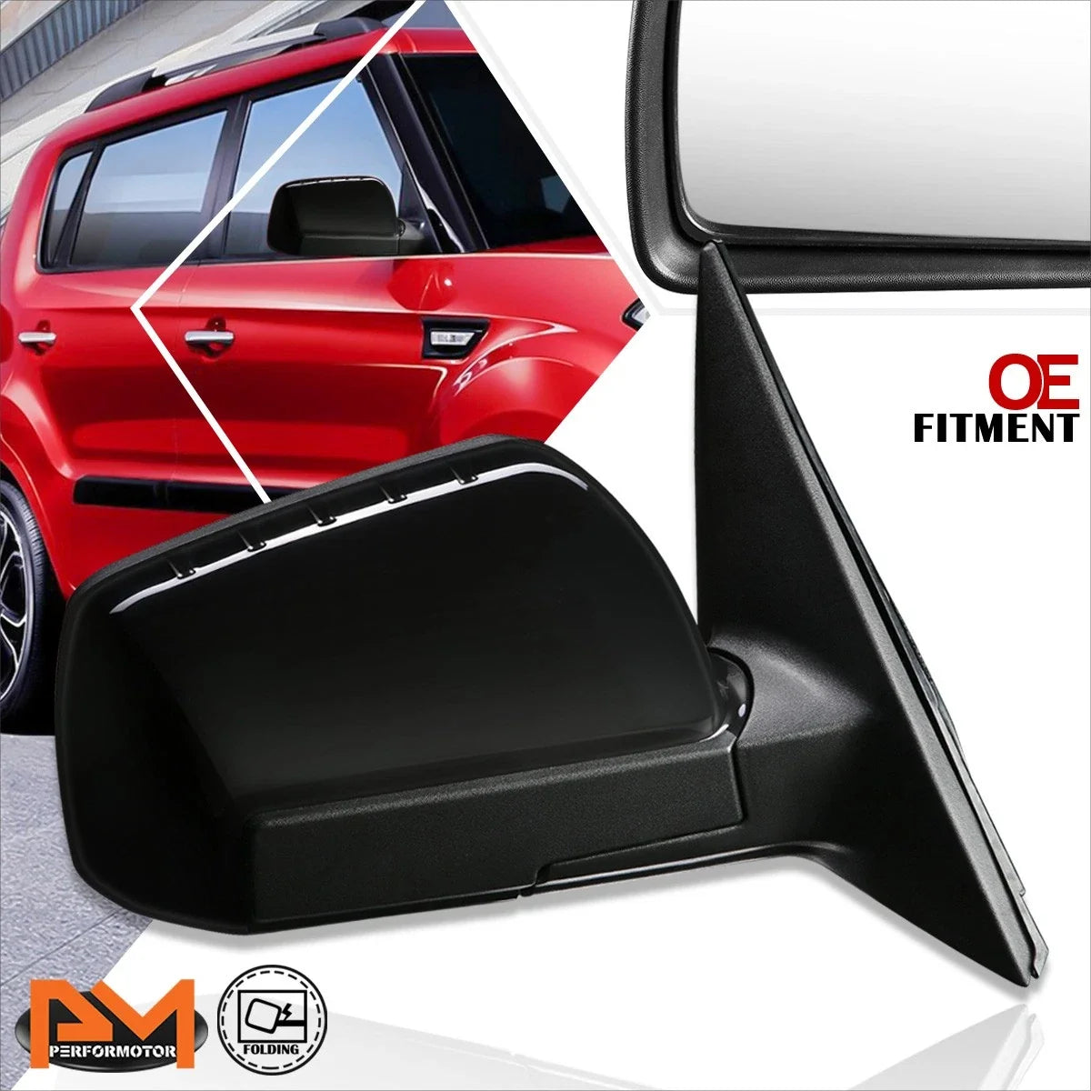 Manual Adjust Side Rear View Mirror for Kia Soul (2012–2013) - Passenger Right