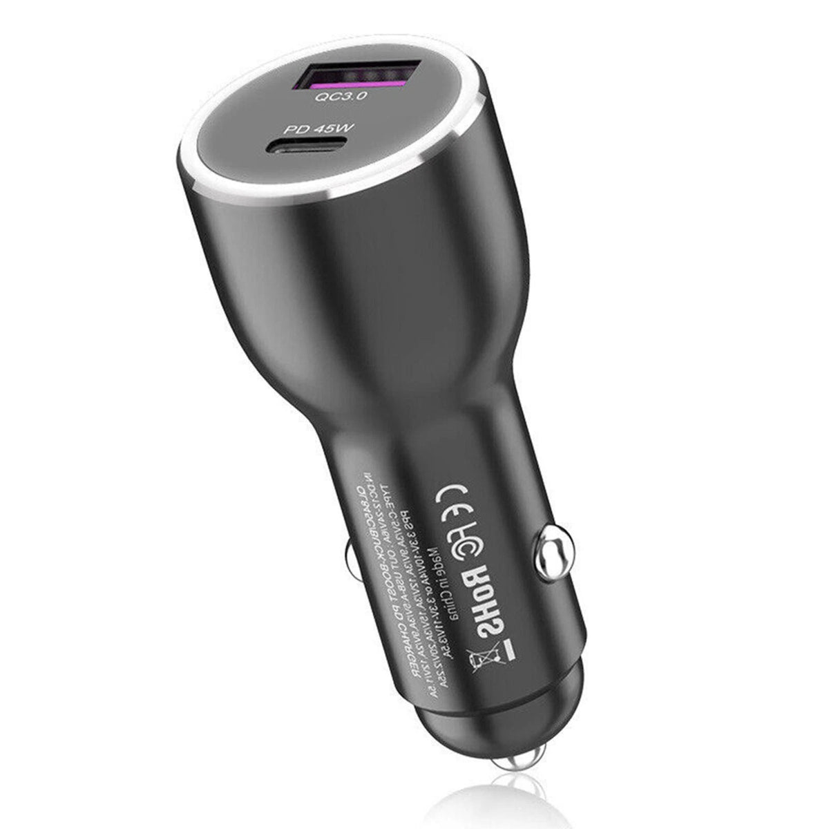 45W USB Type C Car PD Fast Charger for Universal Vehicles (2010–2023)