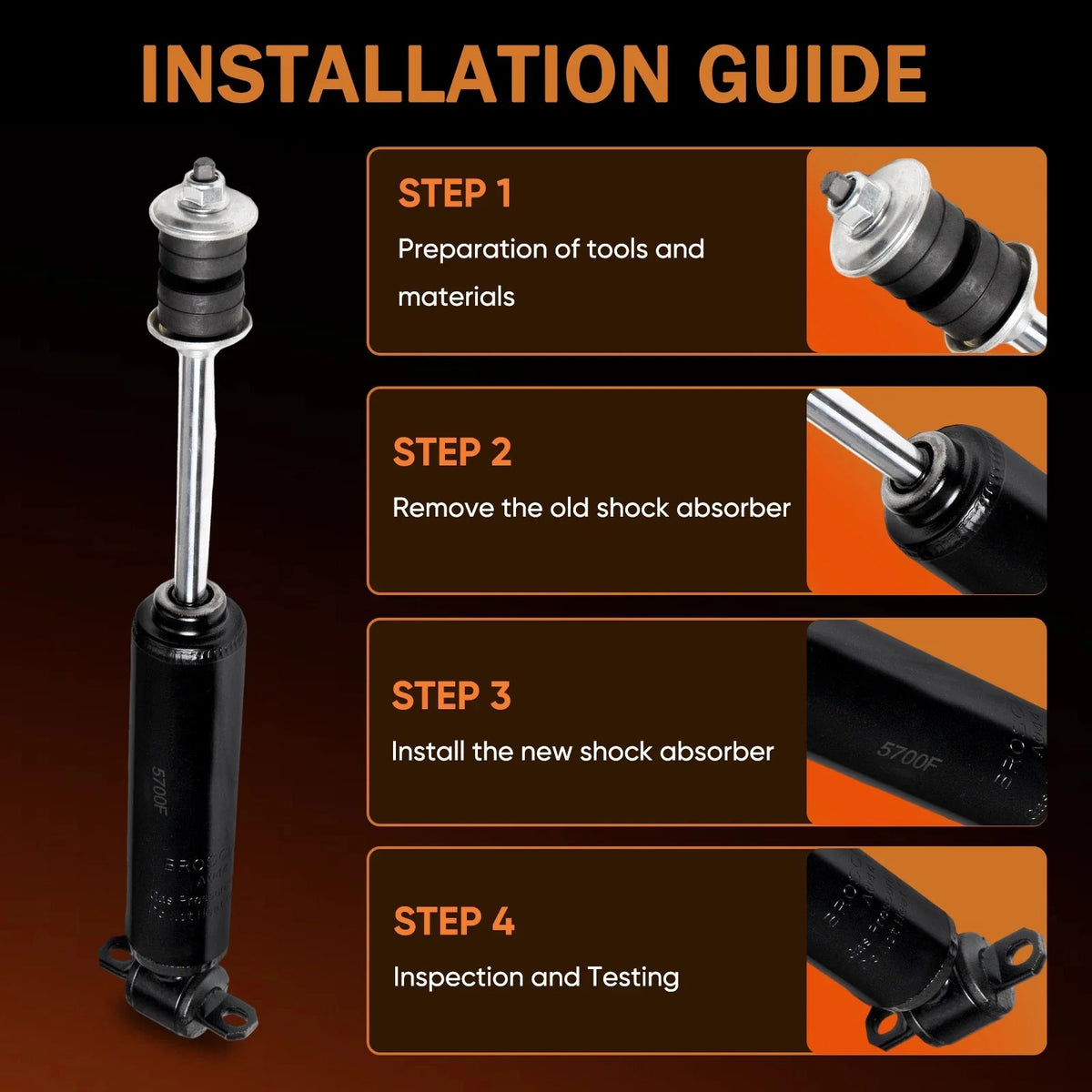 Set of 4 Shocks Struts for Isuzu Hombre (1997–2000)
