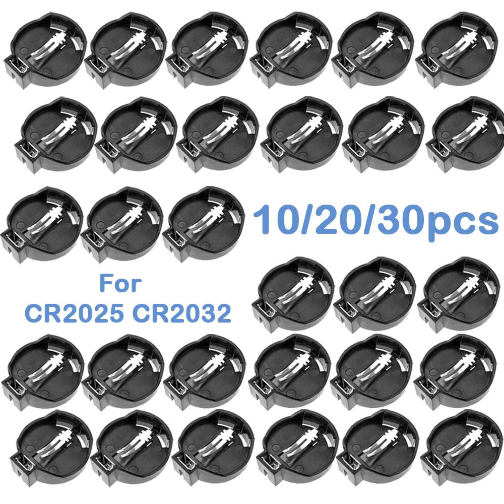 Set of 10 Button Coin Cell Battery Socket Holder Case CR2025 CR2032