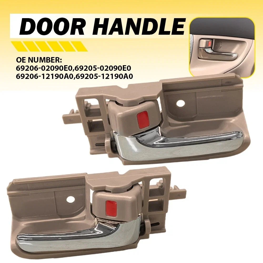 Beige Chrome Interior Door Handle for Toyota Corolla (2003–2008)