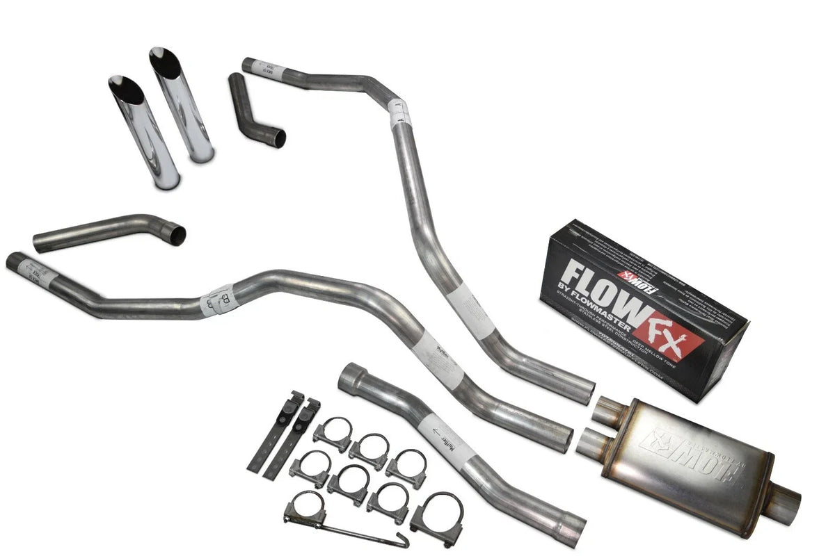 Dual Exhaust 2.5" Flowmaster Flow FX Slash Tip for Nissan Titan (2004–2006)