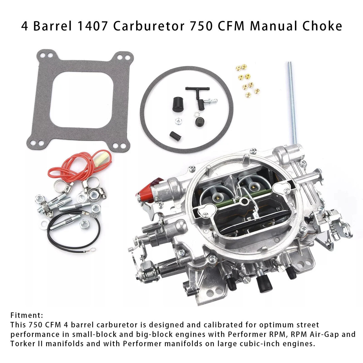 4 Barrel Carburetor 750 CFM Manual Choke for US (1407)