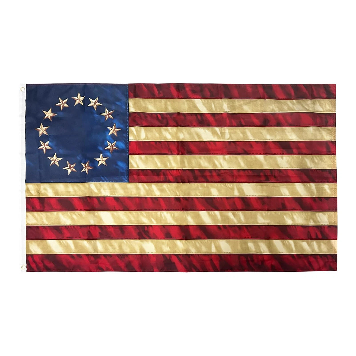 3x5 ft Tea-Stained Vintage Betsy Ross 1776 Flag