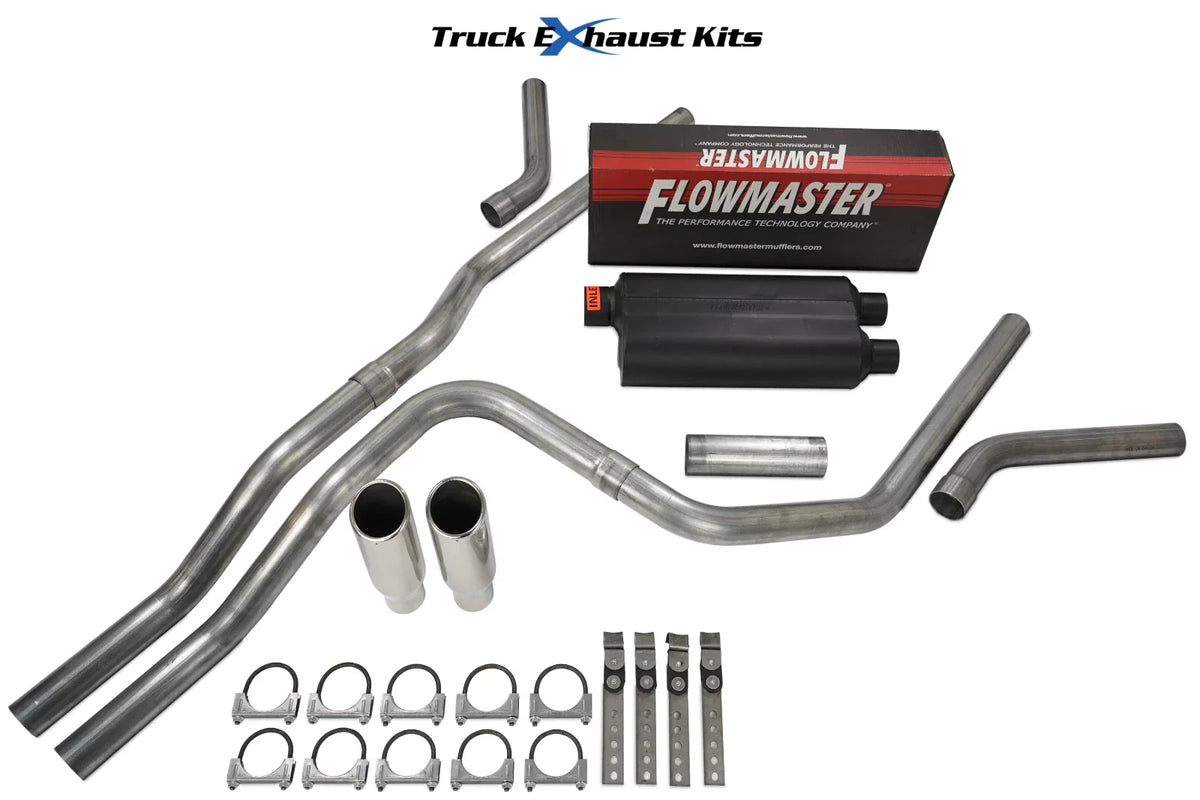 2.5" Dual Exhaust Kit for Chevy Avalanche (2001–2006) - Flowmaster 50 HD RC Tip