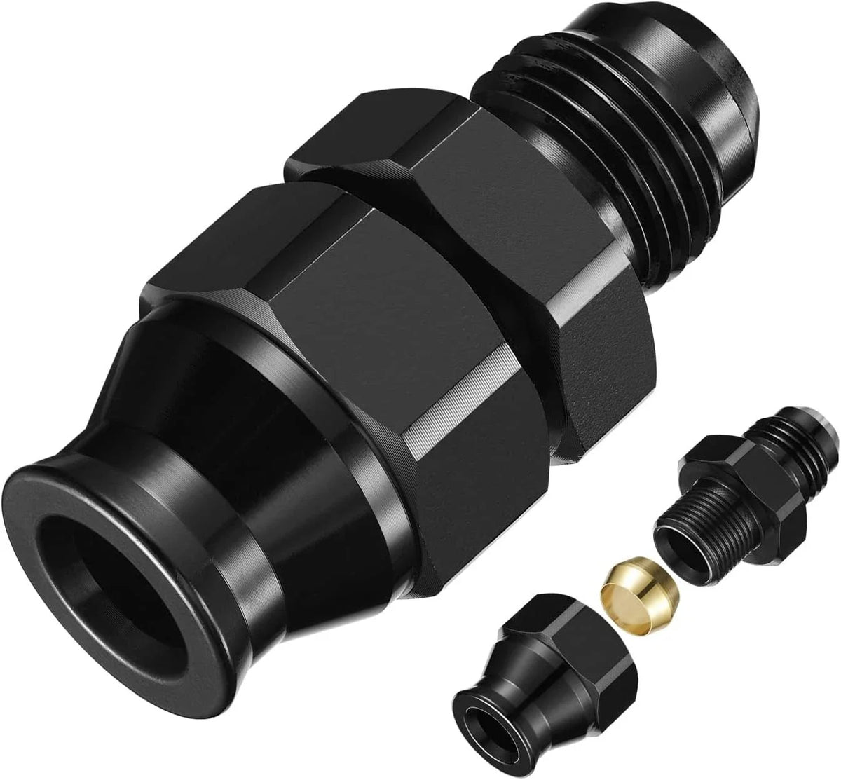 6AN Male to 3/8" Hardline Fitting Aluminum Fuel Hose Adapter for Auto