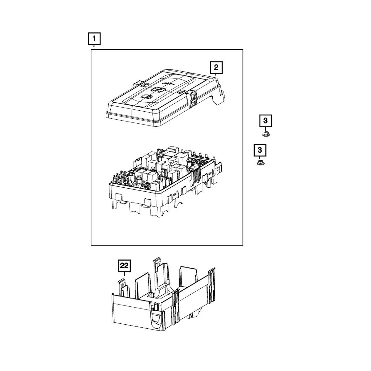Fuse Box Cover for Jeep Wrangler 2021 (68465571AA)