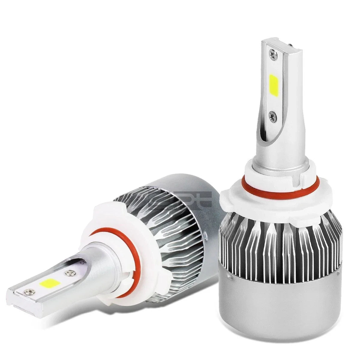 2X 9005 6000K White LED Headlight Bulbs with Cooling Fan