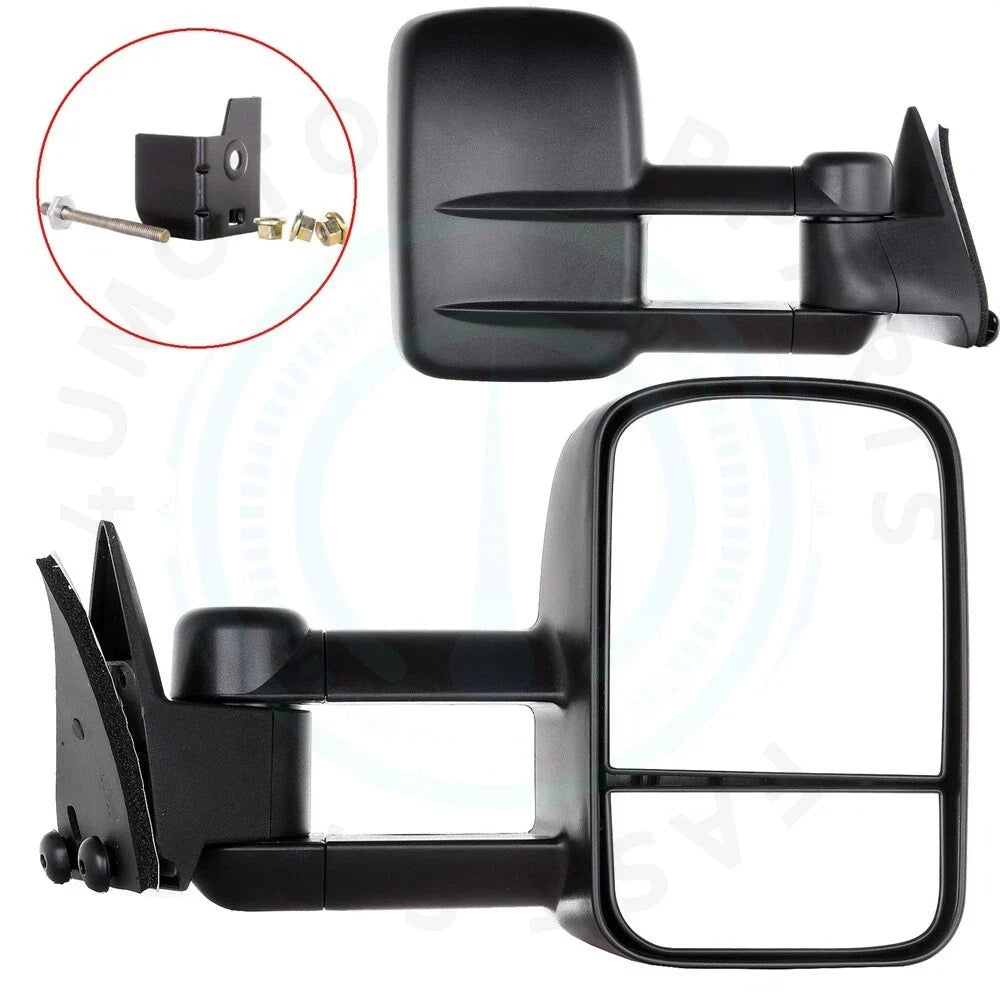 2X Manual Tow Side Mirrors for Chevy GMC C/K 1500 2500 3500 (1988–1998)