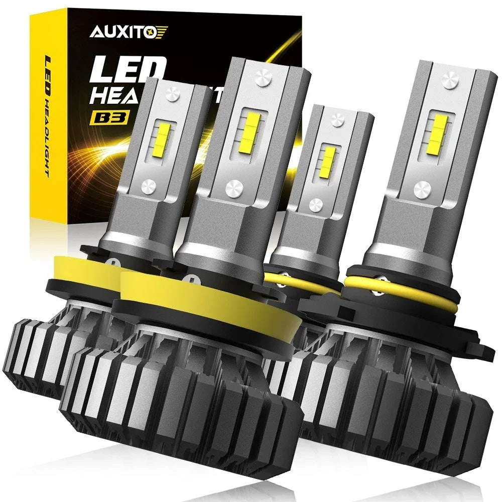 4X AUXITO LED Headlight Bulbs 9005 H11 for B3 EV (40000LM)