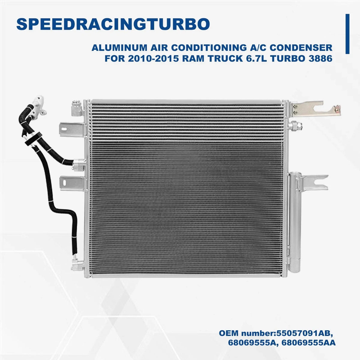 Aluminum A/C Condenser for Ram Truck 6.7L Turbo (2010–2015) 3886