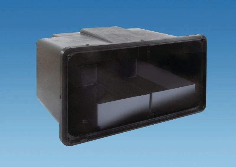 Double Battery Box with Cables for Caravan Motorhome Campervan (PO557)