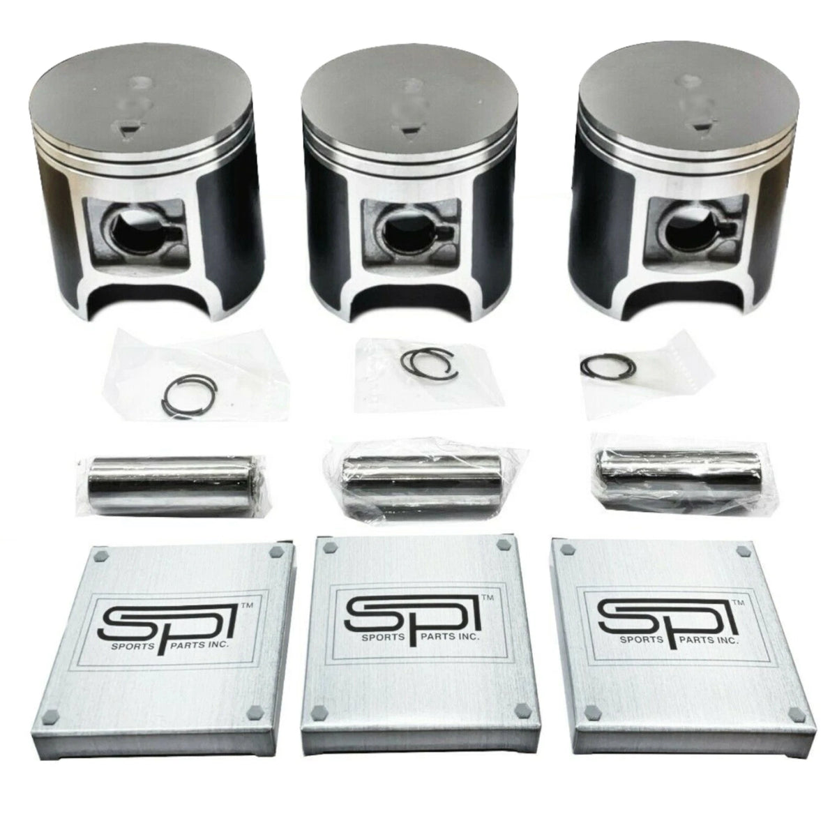 Set of 2 SPI Pistons STD for Polaris 580 XLT SP SKS Ultra Triple (1993–1994) 54-714PS 09-714
