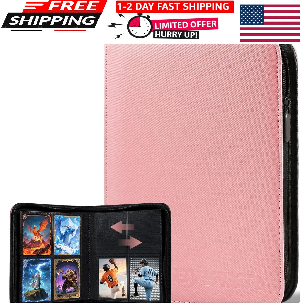 4 Pocket Card Binder for Trading Cards (160 Capacity)