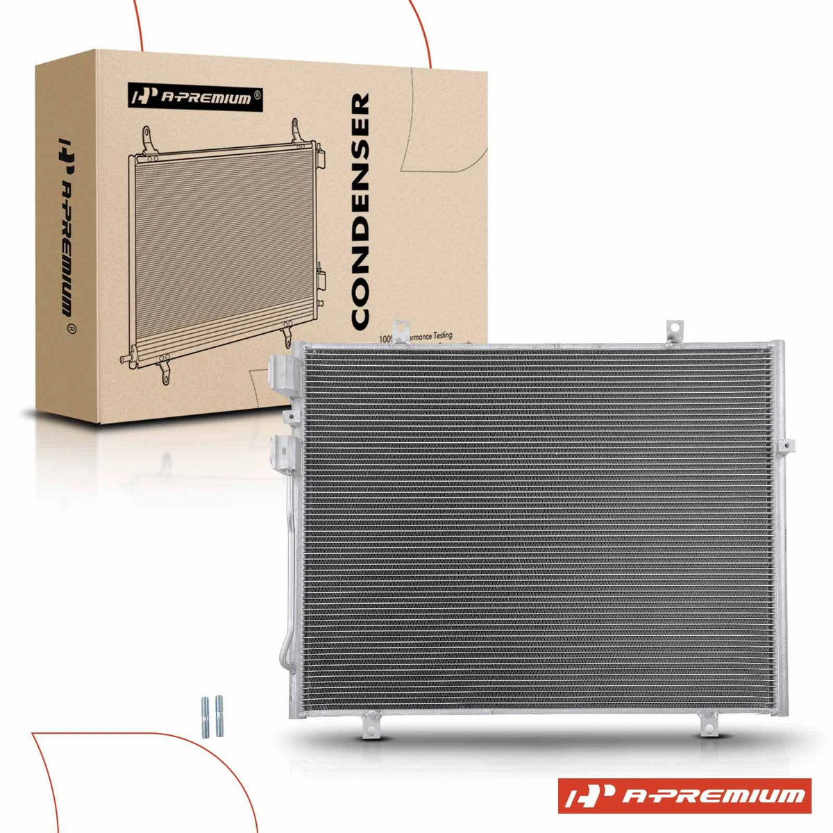 A-Premium A/C Condenser with Bracket for Dodge Dakota (2005–2010) 55056352AC, 55056352AB, 3666