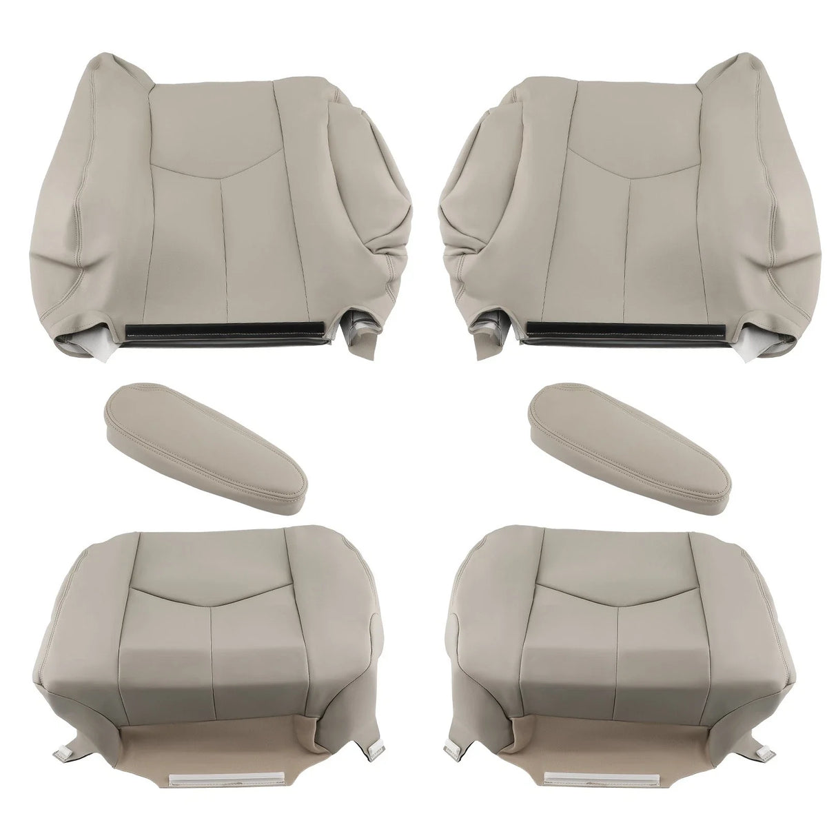 Front Leather Seat Cover for Chevy Tahoe GMC Yukon (2003–2006) Light Tan