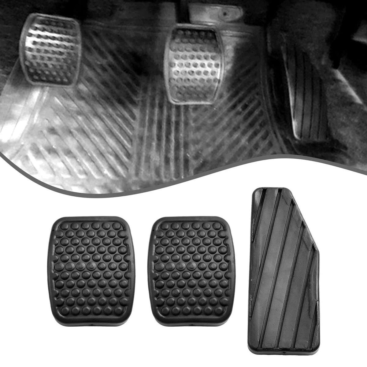 3X Non-slip Accelerator Brake Clutch Pedal Covers for Suzuki
