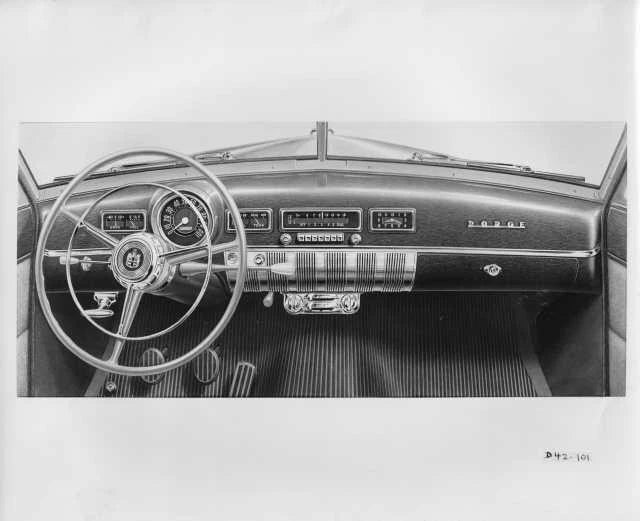 Instrument Panel Press Photo for 1951 Dodge Cars