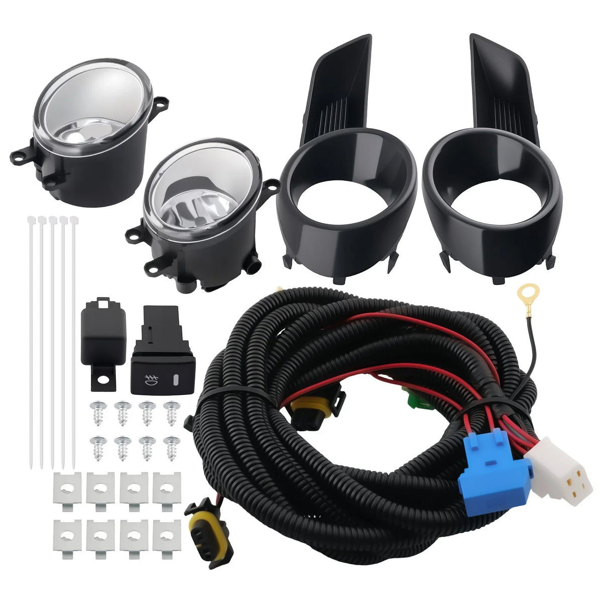 Fog Light Set for Toyota Highlander (2008–2010) w/Switch Bulb Bracket 814810E030C0