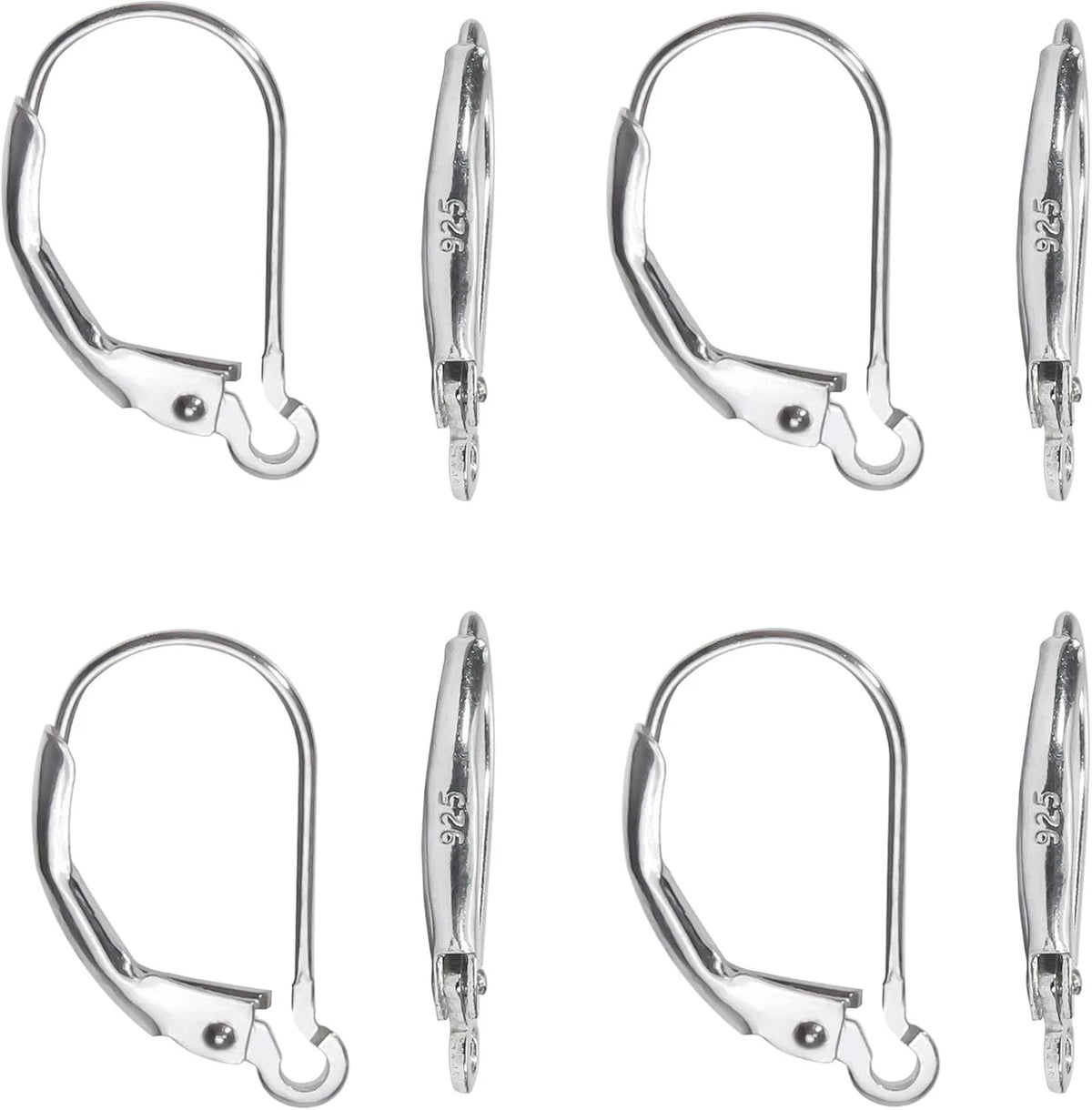 8pcs Leverback Earring Hooks for TOAOB 10x16mm
