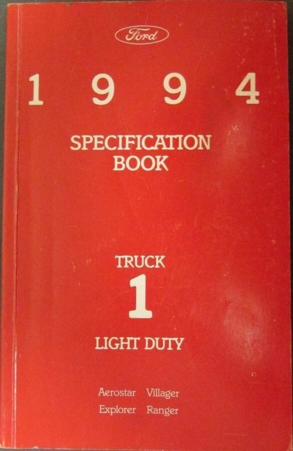 Service Specs Book for Ford LT Duty Truck (1994)