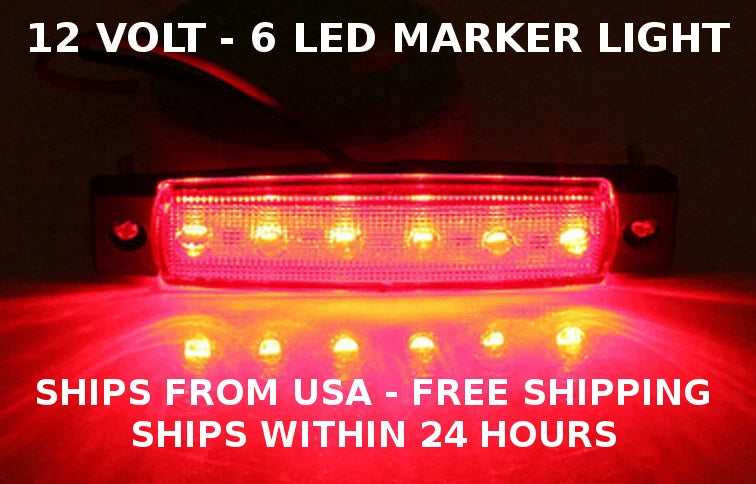 Red LED Marker Light for RV Motorhome Teardrop Trailer (337575-R)