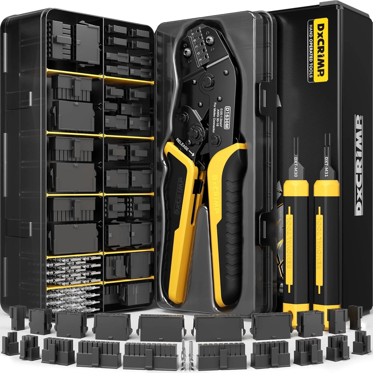 Micro Fit 3.0 Crimping Tool Kit for Automotive Connectors (22 Types, 2-20 Pin)