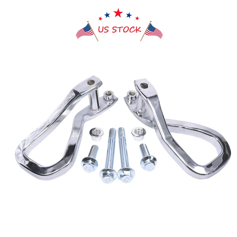 Chrome Front Tow Recovery Hooks for GMC Sierra 1500 (2019–2022)