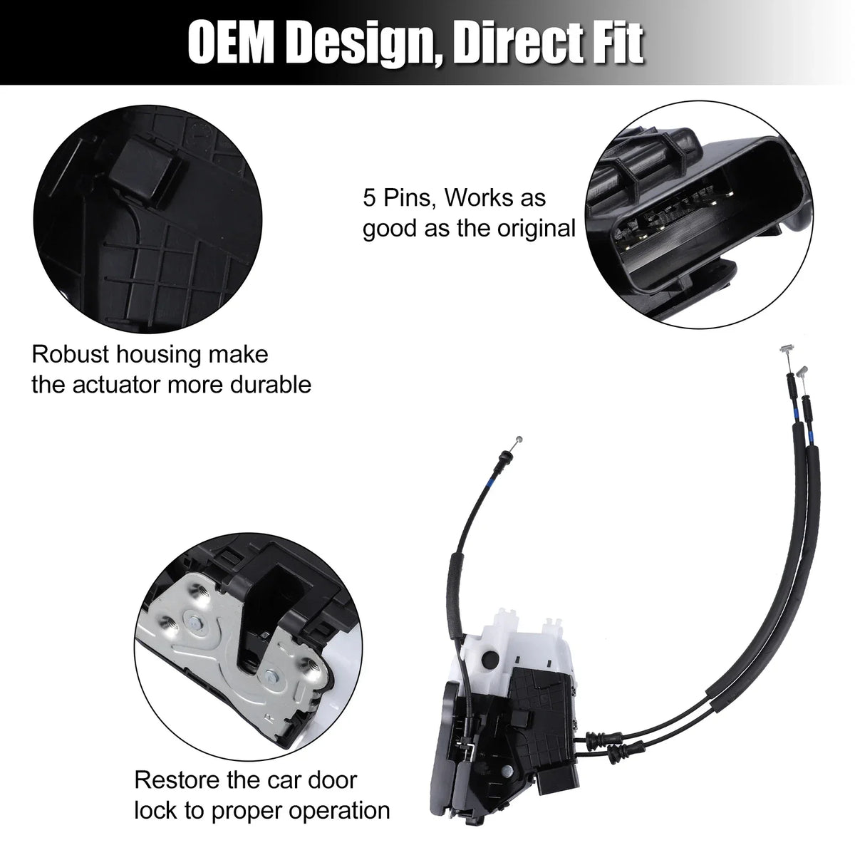 Rear Right Door Latch Lock Actuator for Hyundai Tucson (2016-2019)