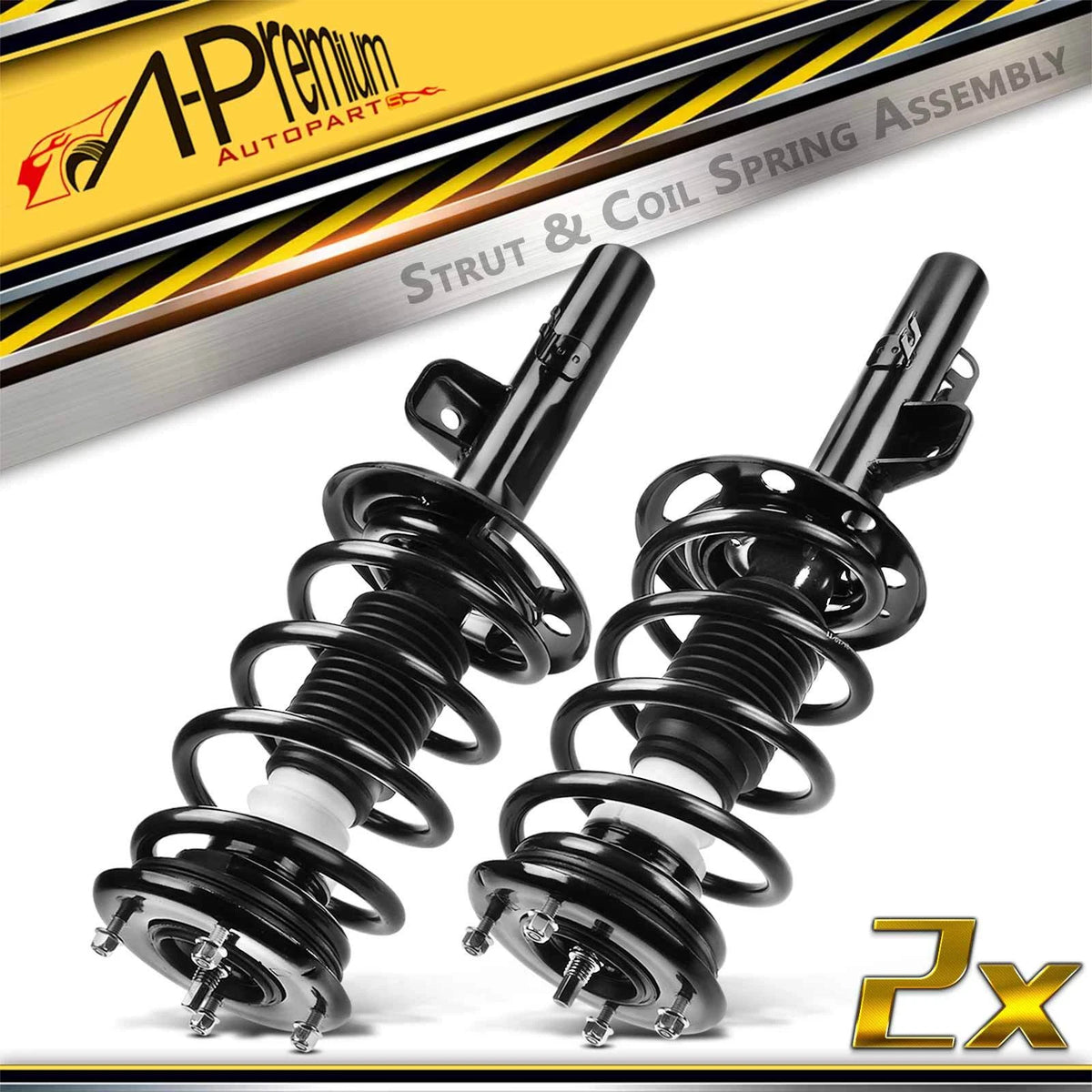 Set of 2 Front Struts w/ Coil Springs for Ford Flex (2010–2011) 472534, 472535