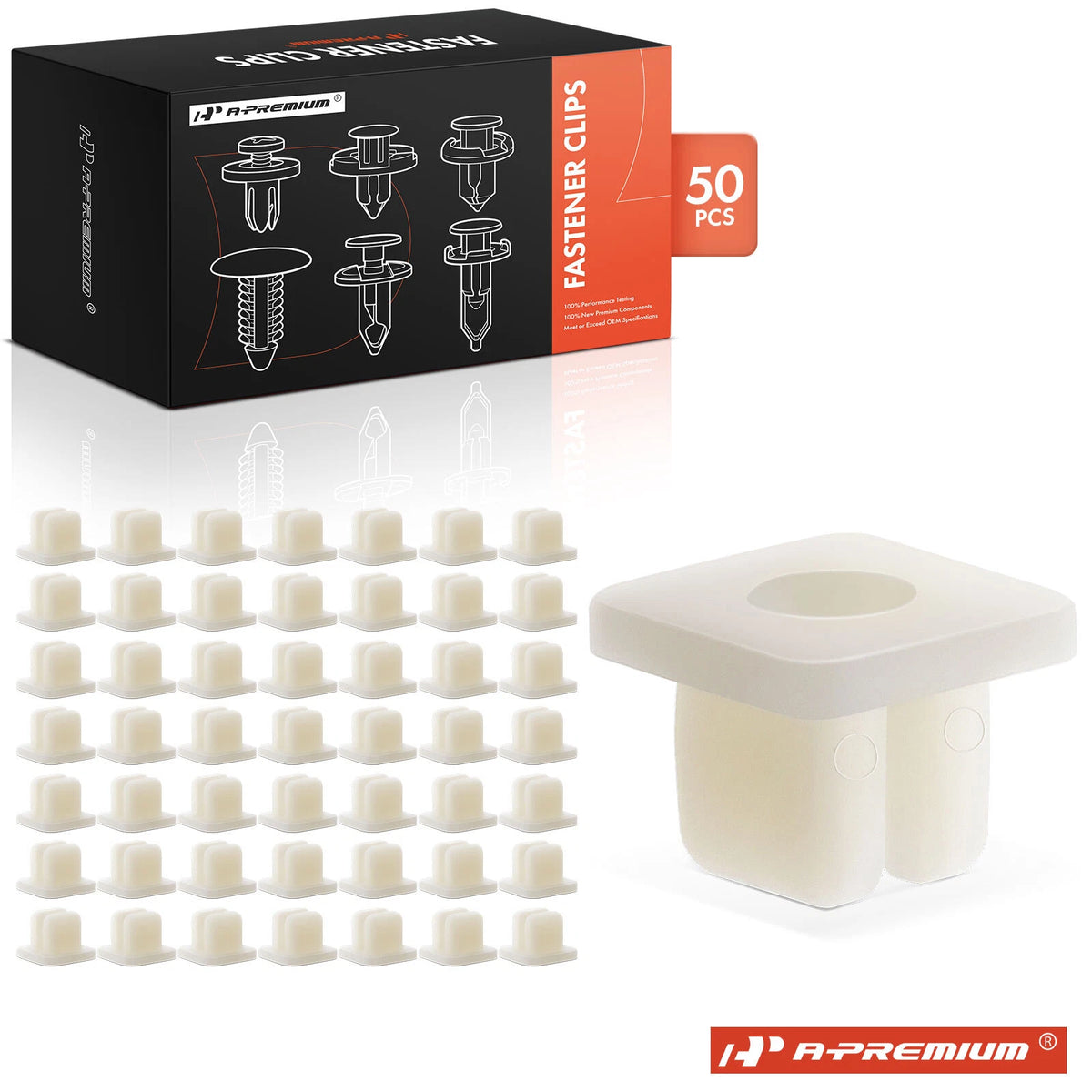 50Pcs Nylon Radiator Grille Nut Retainers Clips for Dodge (8934201263, 6000943)