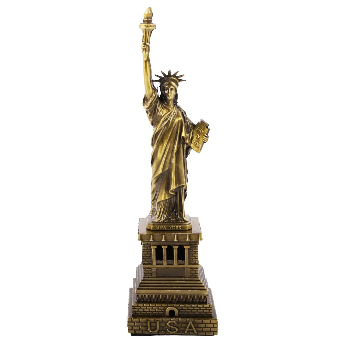 10-Inch Metal Statue of Liberty Model - Copper Finish