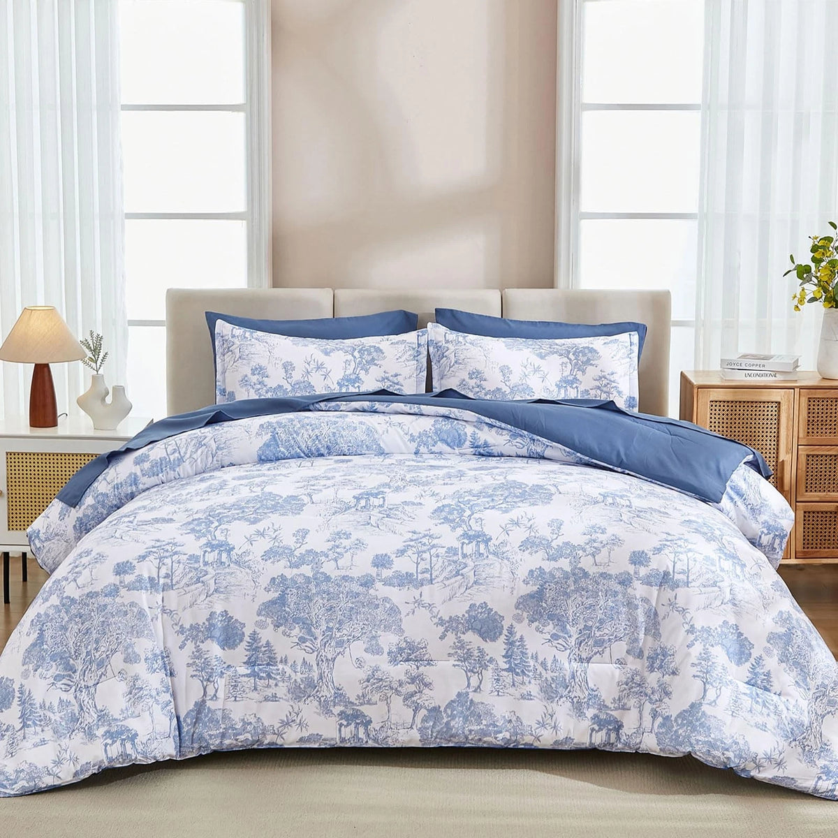 7-Piece Comforter Set for Queen Size Bed