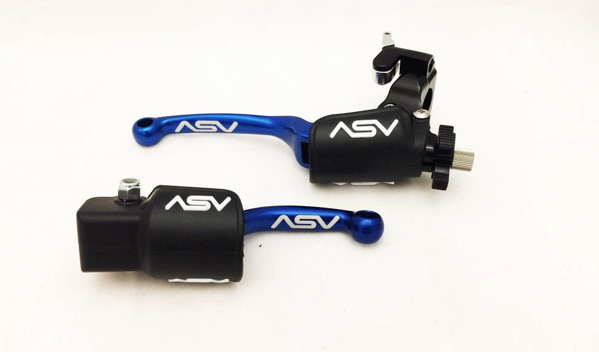 ASV F3 Front Brake Clutch Perch Levers Set of 2 Blue for Honda CRF250R CRF450R (2004–2023)