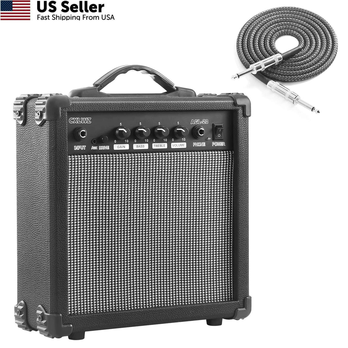 20W Electric Guitar Amp for Portable Use (No Specific Years)
