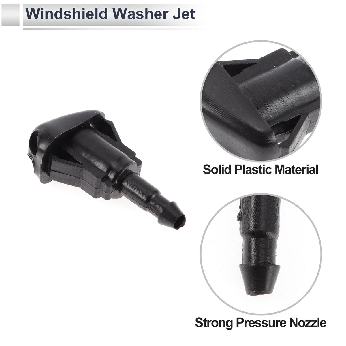 Washer Nozzle Set of 2 w/ Hose Connector for Toyota No. 85381AA010