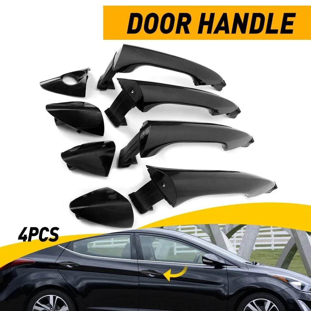 Set of 4 Exterior Door Handles for Hyundai Elantra (2011–2016)