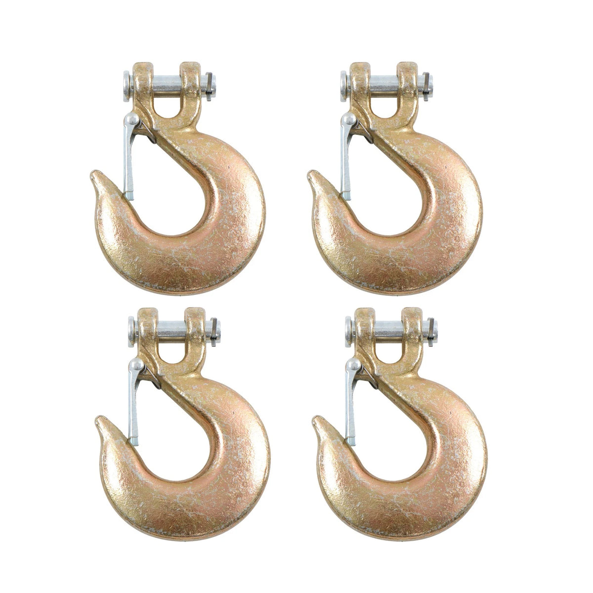 Set of 4 1/2" G70 Chain Hook Clevis Slip Hooks with Safety Latch 48000lbs