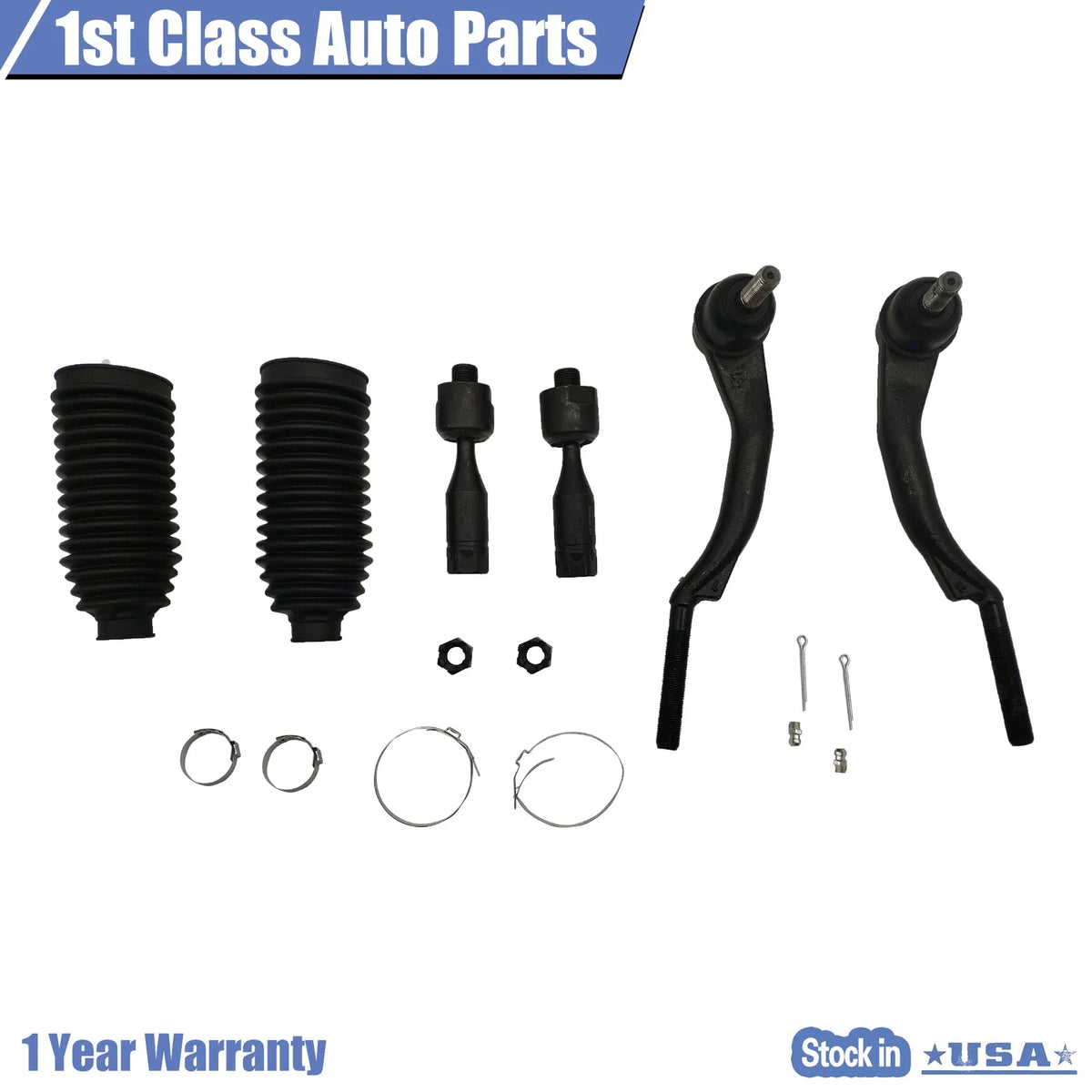 6PC Tie Rod Boot Suspension Kit for GMC Envoy Saab 9-7x (2003–2009)