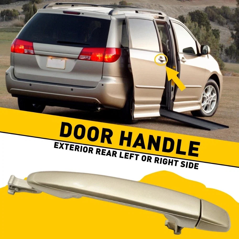 Rear Outside Door Handle RH for Toyota Sienna (2004–2010) EXV Desert Sand Mica