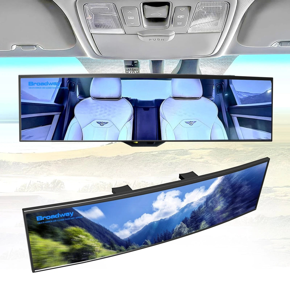 Wide Angle Rear View Mirror for Cars, SUVs, Trucks (Blind Spot Convex)