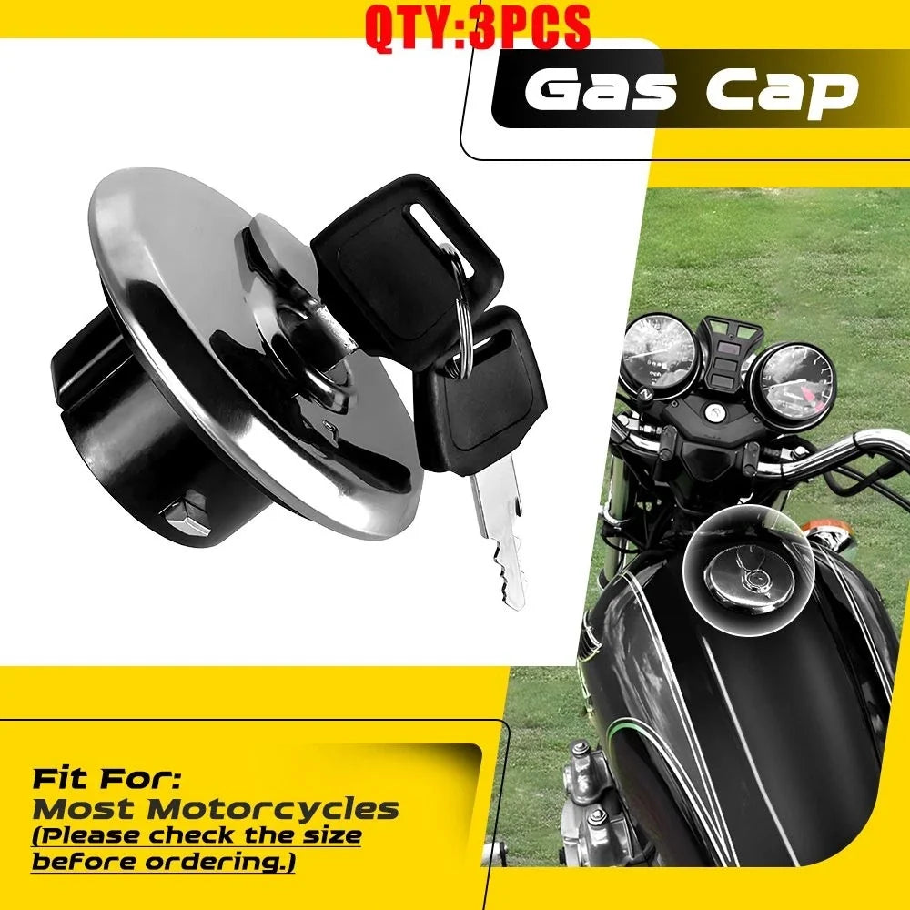 Gas Lid Fuel Tank Cap Cover with Key Lock for ATV Quad (Universal)